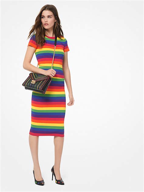 michael kors whitney large rainbow striped shoulder bag replica|michael kors woman.